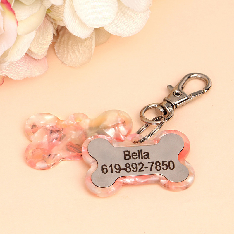 Πολύχρωμο εξατομικευμένο σκυλί με ετικέτα ταυτότητας γάτας Δωρεάν χαραγμένο κολάρο σκύλου Αξεσουάρ κατοικίδιων ζώων Ετικέτες ονομάτων για μενταγιόν για κουτάβια γατάκια Προϊόντα για κατοικίδια