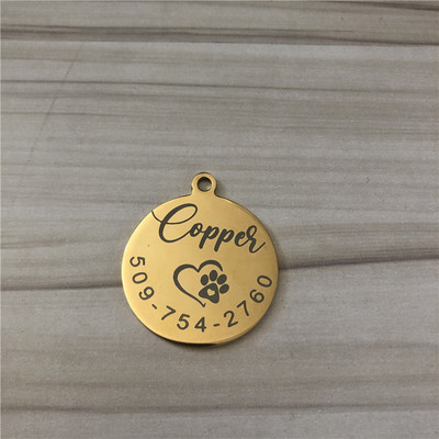 Κορυφαία ποιότητα ανοξείδωτου χάλυβα προσαρμοσμένα προμήθειες για σκύλους Όνομα σκύλου ID ετικέτας Αξεσουάρ κολάρου Εξατομικευμένο χαραγμένο κολιέ για γούρι σκυλιών