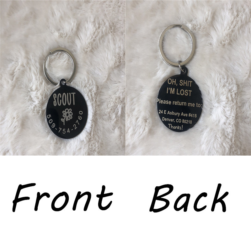 Κορυφαία ποιότητα ανοξείδωτου χάλυβα προσαρμοσμένα προμήθειες για σκύλους Όνομα σκύλου ID ετικέτας Αξεσουάρ κολάρου Εξατομικευμένο χαραγμένο κολιέ για γούρι σκυλιών