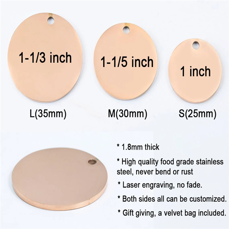 Κορυφαία ποιότητα ανοξείδωτου χάλυβα προσαρμοσμένα προμήθειες για σκύλους Όνομα σκύλου ID ετικέτας Αξεσουάρ κολάρου Εξατομικευμένο χαραγμένο κολιέ για γούρι σκυλιών