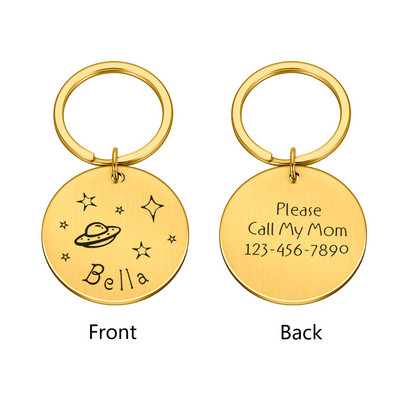 Ετικέτες ονόματος κατά της απώλειας Δωρεάν χαραγμένη ετικέτα ταυτότητας σκύλου κατοικίδιων ζώων Προσαρμοσμένο μενταγιόν για σκύλους Εξατομικευμένη ετικέτα ταυτότητας κουταβιού γάτας Αξεσουάρ για κολάρο κατοικίδιων σκύλων