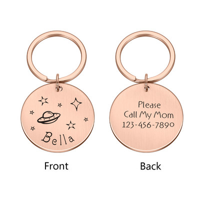 Ετικέτες ονόματος κατά της απώλειας Δωρεάν χαραγμένη ετικέτα ταυτότητας σκύλου κατοικίδιων ζώων Προσαρμοσμένο μενταγιόν για σκύλους Εξατομικευμένη ετικέτα ταυτότητας κουταβιού γάτας Αξεσουάρ για κολάρο κατοικίδιων σκύλων