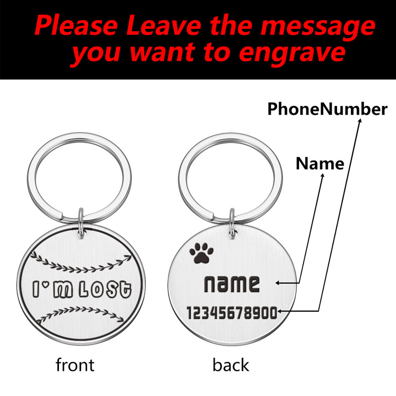 Εξατομικευμένη ετικέτα διεύθυνσης σκύλου Ετικέτες διεύθυνσης για σκύλους Ετικέτες ταυτότητας Χαραγμένες προσαρμοσμένες ετικέτες σκύλου Κολάρο σκύλου για γάτες Ετικέτα ονόματος σκύλου Περιλαίμια ετικέτας ταυτότητας κατοικίδιων