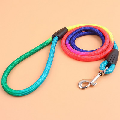 SL Rainbow Colors Lielas suņu pavadas franču buldogiem Personalizētas suņu iejūgas Neilona suņu virves pavadas Mopsis Vācu aitu zirgi