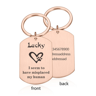 Besplatne ugravirane ID oznake za kućne ljubimce Personalizirana mačka PuppyTag Ogrlica za kućne ljubimce Dodaci Prilagodljivi mačji privjesak protiv izgubljenih oznaka s imenom