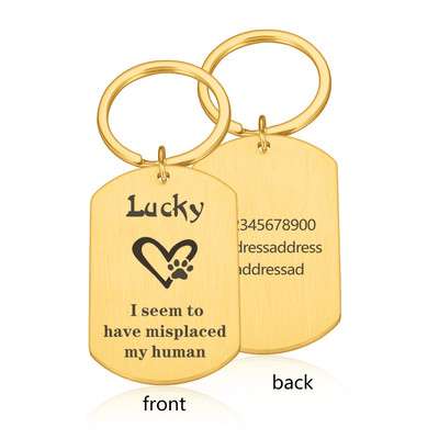 Besplatne ugravirane ID oznake za kućne ljubimce Personalizirana mačka PuppyTag Ogrlica za kućne ljubimce Dodaci Prilagodljivi mačji privjesak protiv izgubljenih oznaka s imenom