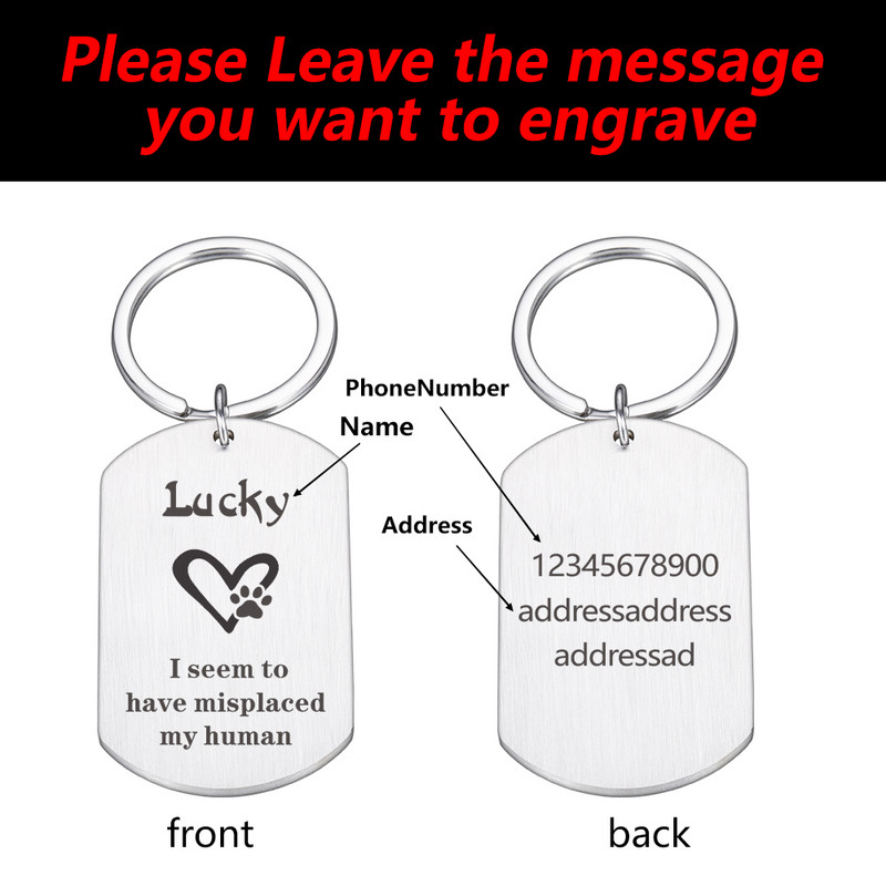 Besplatne ugravirane ID oznake za kućne ljubimce Personalizirana mačka PuppyTag Ogrlica za kućne ljubimce Dodaci Prilagodljivi mačji privjesak protiv izgubljenih oznaka s imenom