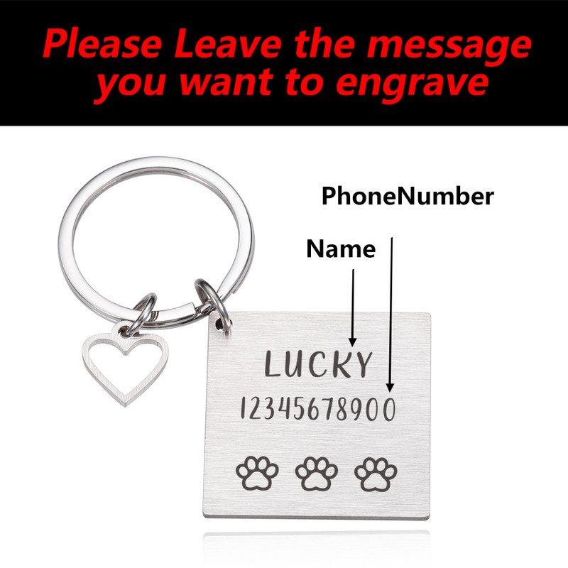 Besplatne ugravirane ID oznake za kućne ljubimce Personalizirana mačka PuppyTag Ogrlica za kućne ljubimce Dodaci Prilagodljivi mačji privjesak protiv izgubljenih oznaka s imenom