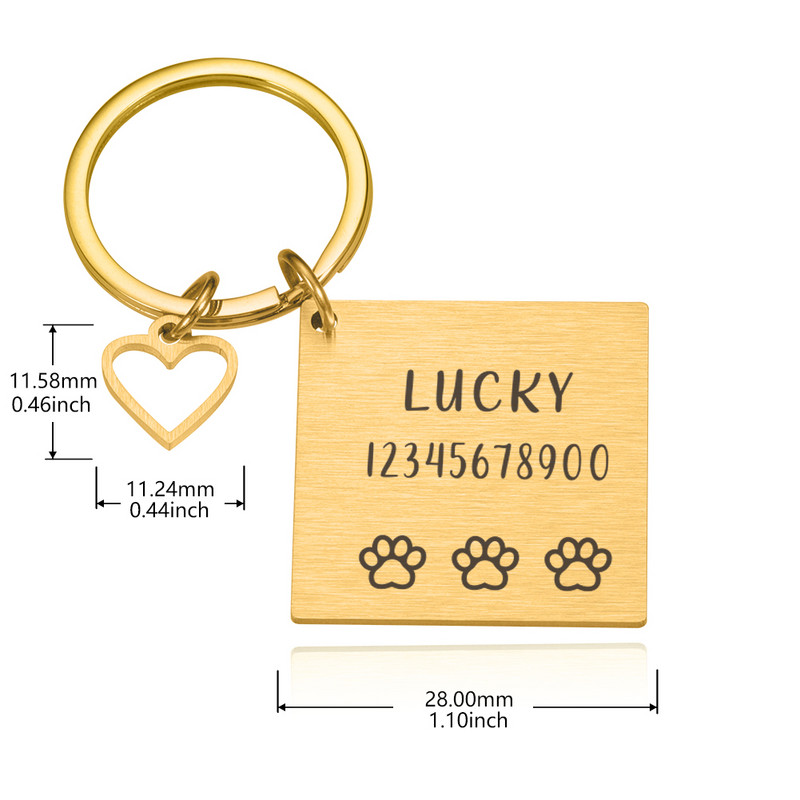 Besplatne ugravirane ID oznake za kućne ljubimce Personalizirana mačka PuppyTag Ogrlica za kućne ljubimce Dodaci Prilagodljivi mačji privjesak protiv izgubljenih oznaka s imenom