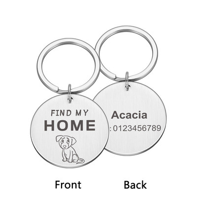 Prilagođene pseće ogrlice Oznake s imenima Mačke Pseća medalja s graviranim telefonskim brojem Anti-lost ID oznake za psiće Mačiće Dodaci za kućne ljubimce