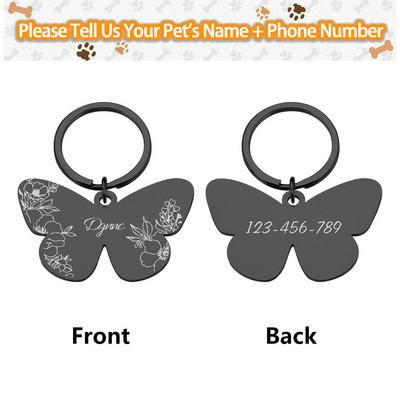 Personalizētas mājdzīvnieku suņu birkas Bezmaksas gravēšana Kaķēns Kucēns Pretpazaudēšanas kaklasiksnas Mājdzīvnieka ID vārda zīme suņa kaķa nosaukuma plāksnītei Mājdzīvnieku piederumi