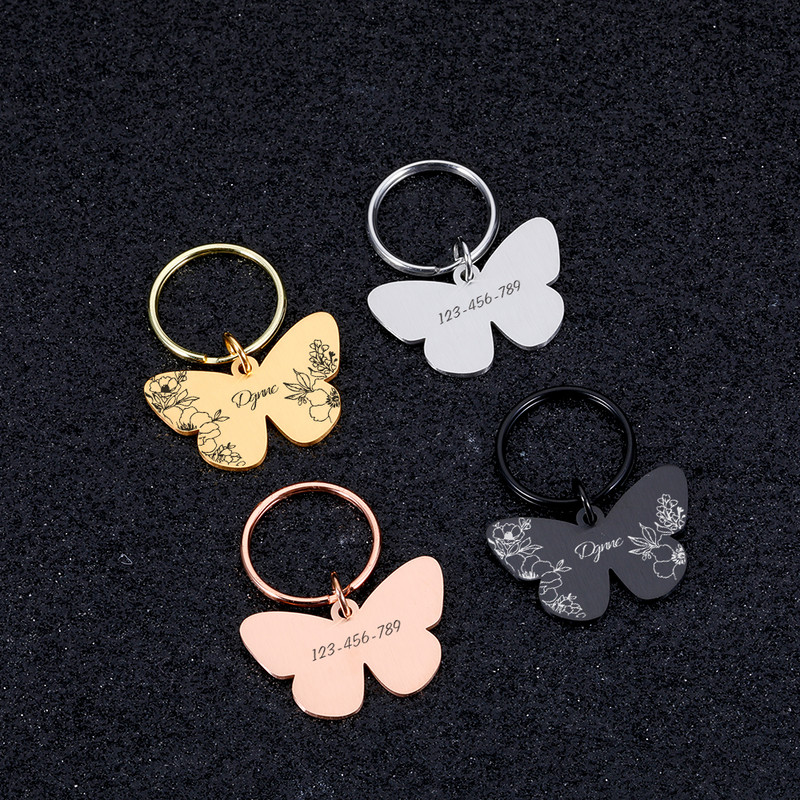 Personalizētas mājdzīvnieku suņu birkas Bezmaksas gravēšana Kaķēns Kucēns Pretpazaudēšanas kaklasiksnas Mājdzīvnieka ID vārda zīme suņa kaķa nosaukuma plāksnītei Mājdzīvnieku piederumi