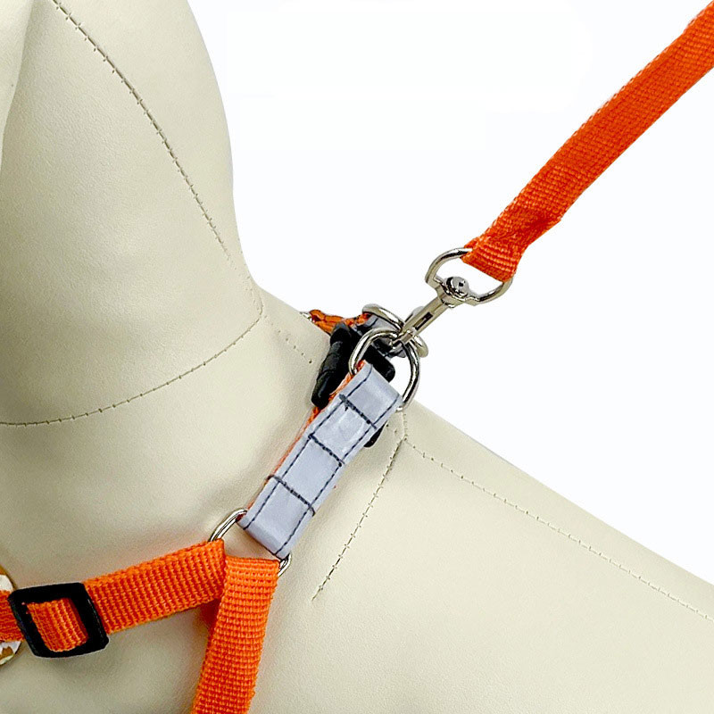 Oprsnica za pse, najlonska reflektirajuća traka za prsa koja se ne povlači, prozračna, podesiva ogrlica za male pse i mačke