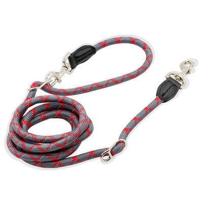 Lesă pentru câini, dublu capete, două lese pentru câini, reflectorizant, lung, scurt, pentru animale de companie, plimbări, dresaj, plumb, multifuncțional, 6 moduri, frânghie pentru câini legați