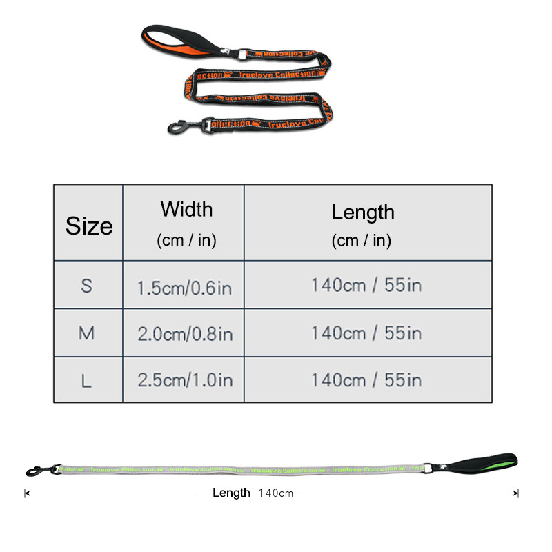 Truelove Pet Dog Leash Nylon Climbing Rope SBR Neoprene for Big Medium Small Dog Walking TLL3071