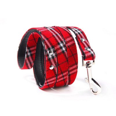 Lesă pentru câini din piele PU în stil carouri mic, mediu, mare, cățeluș, pisică, husky, lesă puternică pentru animale de companie, produs pentru câini, lesă pentru câine vintage