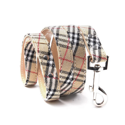 Lesă pentru câini din piele PU în stil carouri mic, mediu, mare, cățeluș, pisică, husky, lesă puternică pentru animale de companie, produs pentru câini, lesă pentru câine vintage