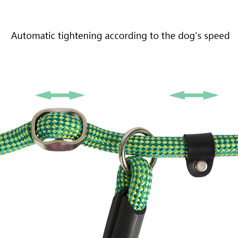 Câine din nailon împletit P lanț Lesă pentru câini Câini mari, mijlocii și mici Punctură rezistentă la explozie Antrenament dintr-o singură bucată Coardă P Coarda de alunecare pentru câine