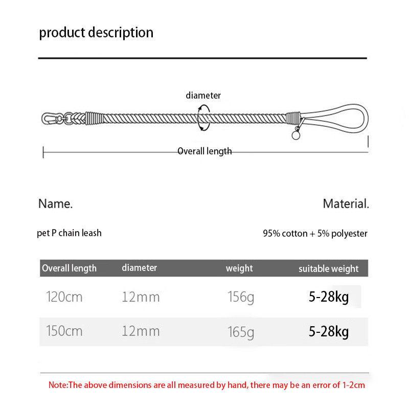 150 εκ. Λουρί σκύλου Στρογγυλό βαμβακερό κολάρο Σκύλοι με σχοινί Ουράνιο τόξο Χρώμα Ζώνη για κατοικίδιο με μακριά λουριά Ζώνη εξωτερικού χώρου για σκύλο για κουτάβι για βόλτα
