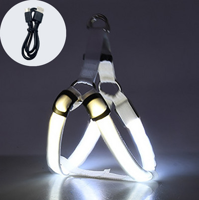 Világító kutyahám, töltő, elveszésgátló/autóbaleset-ellenőrző, könnyű kutyamellpántos, biztonságos led kutyák póráz háziállatoknak kutyáknak kiegészítők