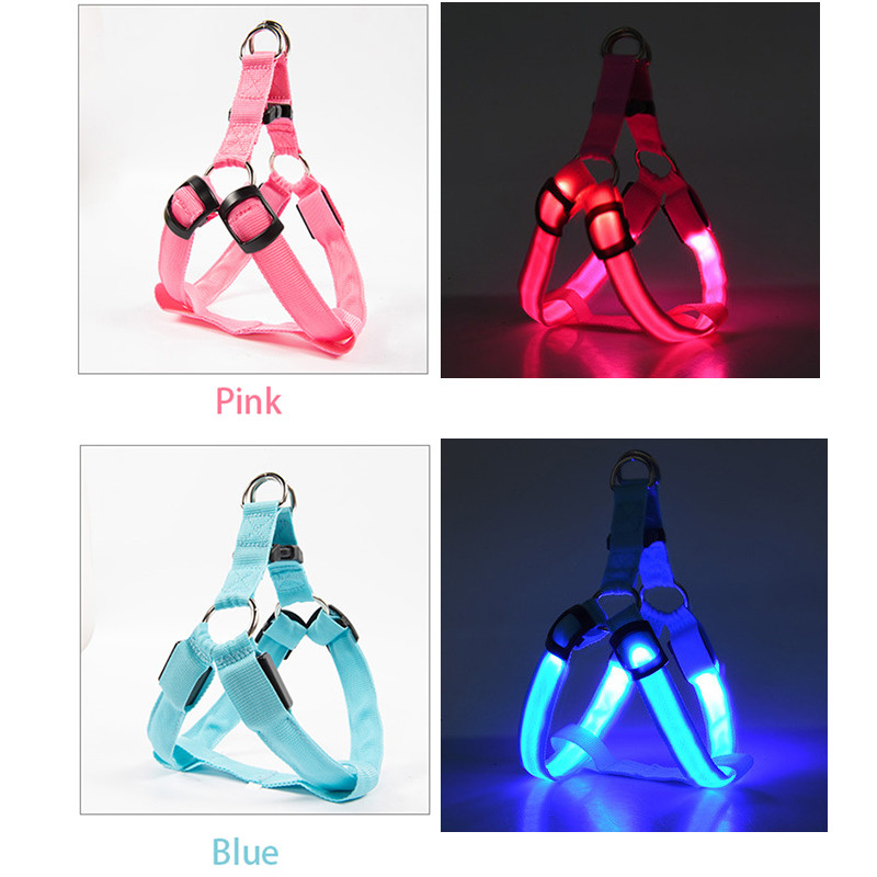 Világító kutyahám, töltő, elveszésgátló/autóbaleset-ellenőrző, könnyű kutyamellpántos, biztonságos led kutyák póráz háziállatoknak kutyáknak kiegészítők