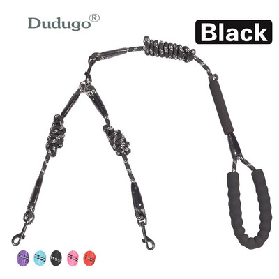 Plimbați 2 doi câini o lesă Nailon Fără încurcătură Lesă pentru animale de companie pentru câine și pisică Alergare pentru câini mici, mijlocii mari, pitbull, buldog, pugi