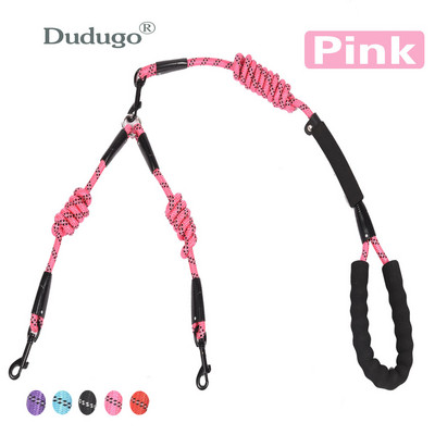 Plimbați 2 doi câini o lesă Nailon Fără încurcătură Lesă pentru animale de companie pentru câine și pisică Alergare pentru câini mici, mijlocii mari, pitbull, buldog, pugi