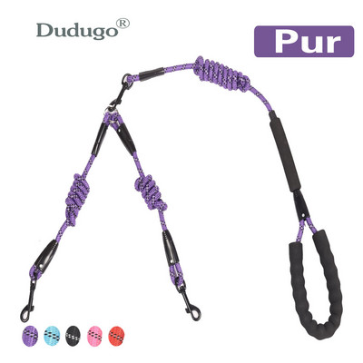 Plimbați 2 doi câini o lesă Nailon Fără încurcătură Lesă pentru animale de companie pentru câine și pisică Alergare pentru câini mici, mijlocii mari, pitbull, buldog, pugi