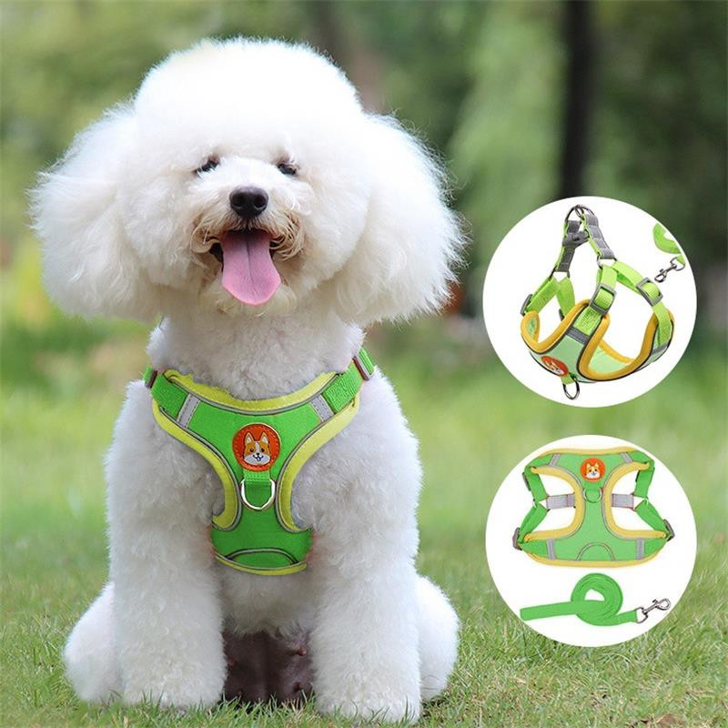 Ogrlica za pse Sigurnosni pojasevi Remen za prsa za kućne ljubimce Vrsta prsluka Remen za pse Uže za male pse Vanjski reflektirajući i prozračni konop za vuču pasa