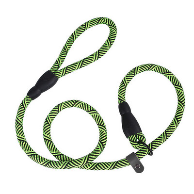 CAWAYI KENNEL Lesă durabilă cu frânghie de alunecare pentru câini Guler cu buclă reglabilă Lesa confortabilă susține cea mai puternică tragere de câini mari, medii