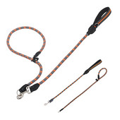 Lanț reflectorizant P guler antiderapant Lesă mare pentru câine animal de companie Plumb pentru plimbare câine mare Tracțiune frânghie pentru alpinism moale cârpă de scufundare mâner 1,7 m