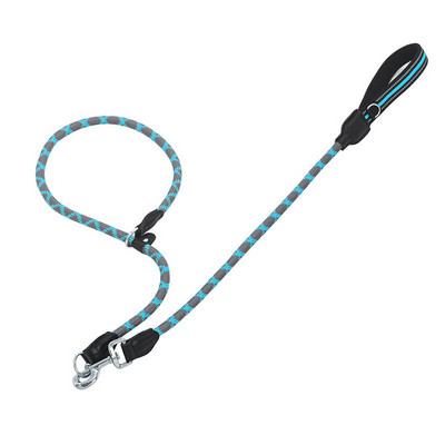 Lanț reflectorizant P guler antiderapant Lesă mare pentru câine animal de companie Plumb pentru plimbare câine mare Tracțiune frânghie pentru alpinism moale cârpă de scufundare mâner 1,7 m