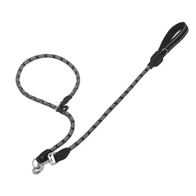 Lanț reflectorizant P guler antiderapant Lesă mare pentru câine animal de companie Plumb pentru plimbare câine mare Tracțiune frânghie pentru alpinism moale cârpă de scufundare mâner 1,7 m