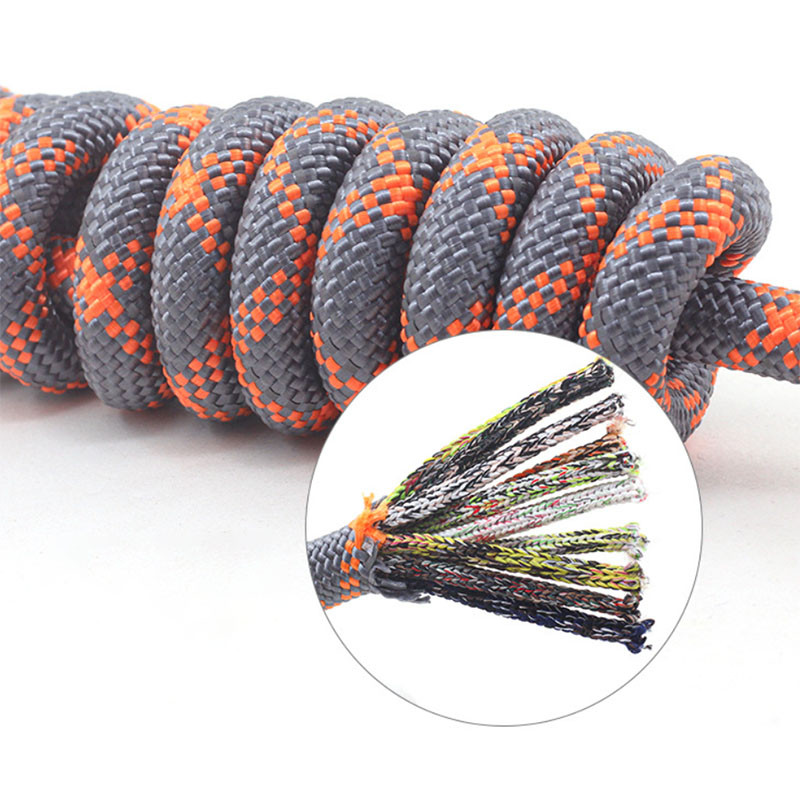 Lanț reflectorizant P guler antiderapant Lesă mare pentru câine animal de companie Plumb pentru plimbare câine mare Tracțiune frânghie pentru alpinism moale cârpă de scufundare mâner 1,7 m