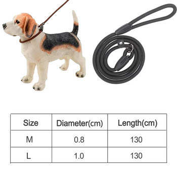 130 см каишка за обучение на кучета Плъзгаща се домашно куче Найлоново въже Оловна каишка Регулируема теглителна яка