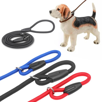 130 см каишка за обучение на кучета Плъзгаща се домашно куче Найлоново въже Оловна каишка Регулируема теглителна яка