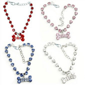 Colier pentru câini de companie Colier elasticitate câine mic doamnă drăguț oase colier pandantiv guler câini pisici accesorii