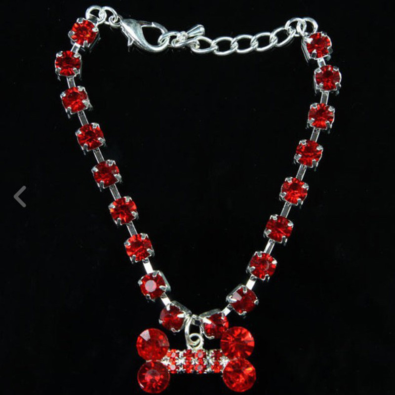 Colier pentru câini de companie Colier elasticitate câine mic doamnă drăguț oase colier pandantiv guler câini pisici accesorii