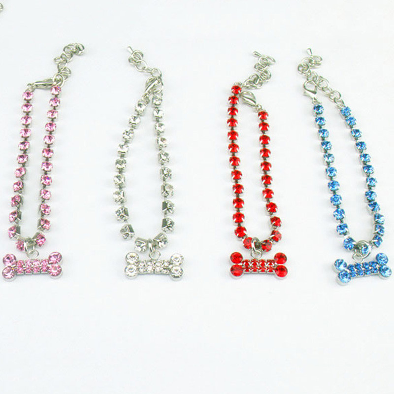 Colier pentru câini de companie Colier elasticitate câine mic doamnă drăguț oase colier pandantiv guler câini pisici accesorii