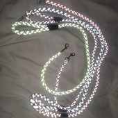 Luminozitate Strong Wave Lesă pentru câini Mâini libere Lesă reflectorizante pentru animale de companie pentru câini de talie mică Mersul pe jos Siguranță în întuneric Accesoriu pentru câini