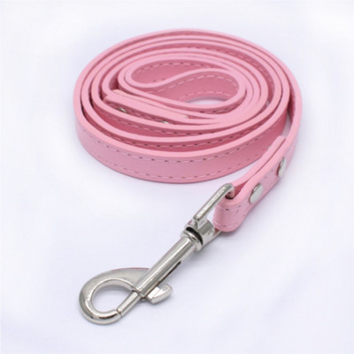 Lesă pentru câini, lesă din piele PU, zgarda și lesă pentru câini de companie, lesă solidă din piele de taur, ham pentru cățeluș, pisică, lesă de plumb