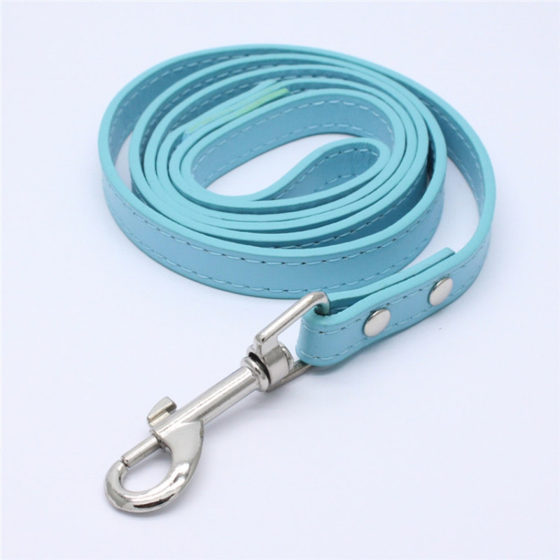 Lesă pentru câini, lesă din piele PU, zgarda și lesă pentru câini de companie, lesă solidă din piele de taur, ham pentru cățeluș, pisică, lesă de plumb