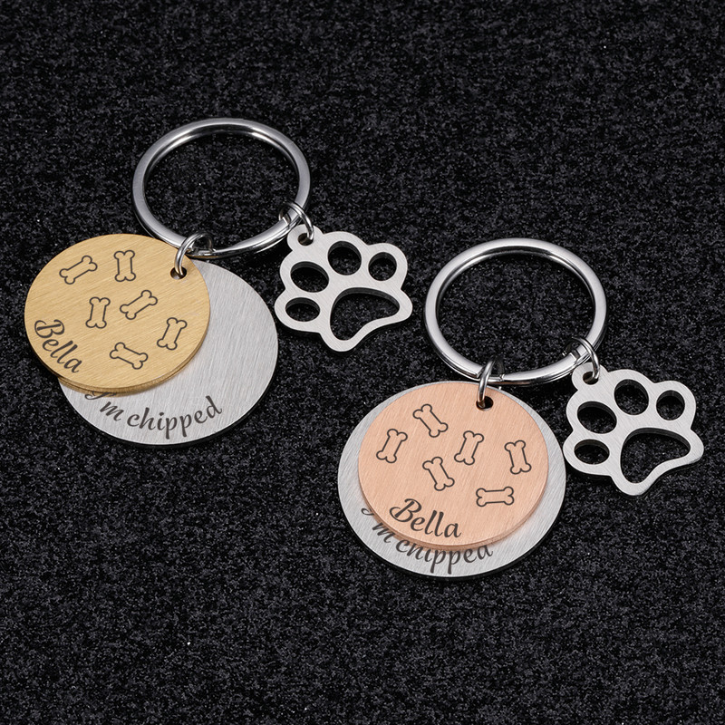 Εξατομικευμένες ετικέτες αναγνώρισης κατοικίδιων ζώων με χαρακτικό κατά της απώλειας Αναγνώριση ετικέτας ταυτότητας σκύλου Προσαρμοσμένη πινακίδα ταυτότητας γιακά σκύλου Κουτάβι Ετικέτα για κατοικίδια