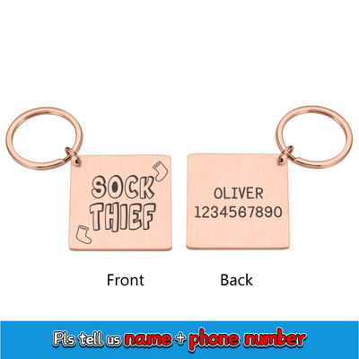 Besplatna gravirana identifikacijska oznaka psa Personalizirane identifikacijske oznake s imenom za pse, mačke, ogrlice za štence, ogrlice s natpisnom pločicom od nehrđajućeg čelika, potrepštine za kućne ljubimce