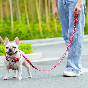 Winhyepet Floral Print Leash Dog 140CM Fashion Durable Ethnic Style Pet Walking Drag Pull Leash για όλους τους τύπους σκύλων