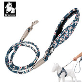 Truelove Soft Rope Povodac za pse Cvjetni povodac za pse Mačke Meka podstavljena ručka Pamučna tkanina Kuka od legure cinka Sigurno treniranje na otvorenom