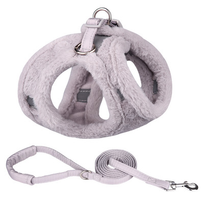 Ham ajustabil pentru câini, fără tragere, cățeluș, pisică, hamuri calde de iarnă, lesă de plumb, buldog francez, chihuahua, frânghie, accesorii pentru animale de companie