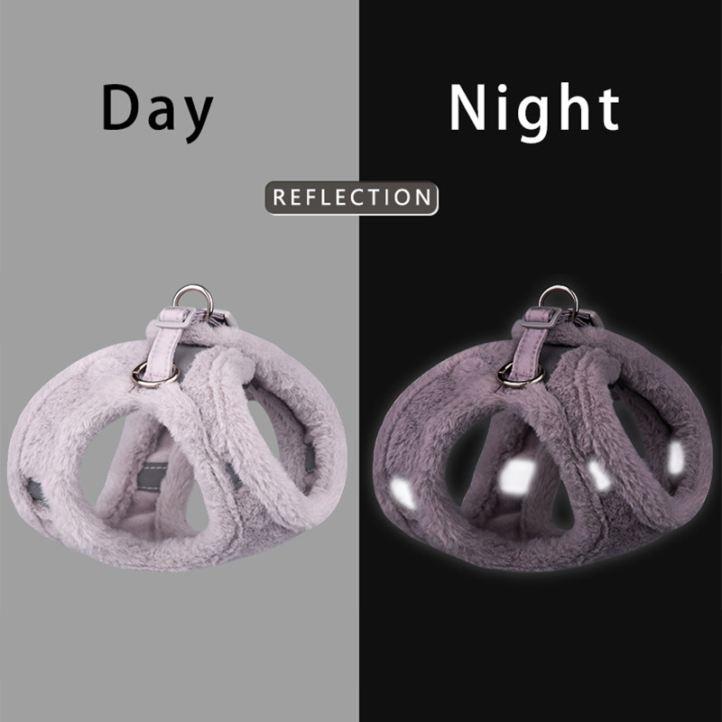 Ham ajustabil pentru câini, fără tragere, cățeluș, pisică, hamuri calde de iarnă, lesă de plumb, buldog francez, chihuahua, frânghie, accesorii pentru animale de companie