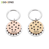 Gravura personalizată Etichete cu nume de pisică pentru animale de companie Etichetă de identificare pentru câine personalizată Accesorii pentru guler Plăcuță de identificare Breloc metal cu pandantiv anti-pierdere