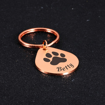 STVK Anti-Lost Dog Customized Pets Id Tag Collars Puppy Ключодържател от неръждаема стомана Персонализирано гравиране Pet Cat Dog Name Tags